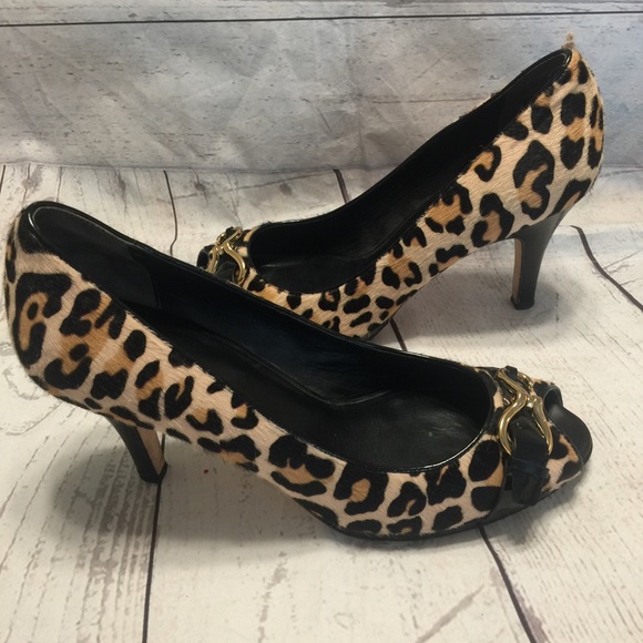 cole haan leopard heels
